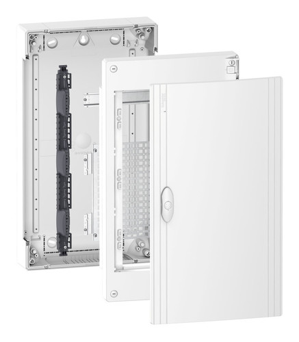 Щит мультимедийный Schneider Electric PRAGMA, 13 мод., IP40, навесной, Пластик, белая дверь