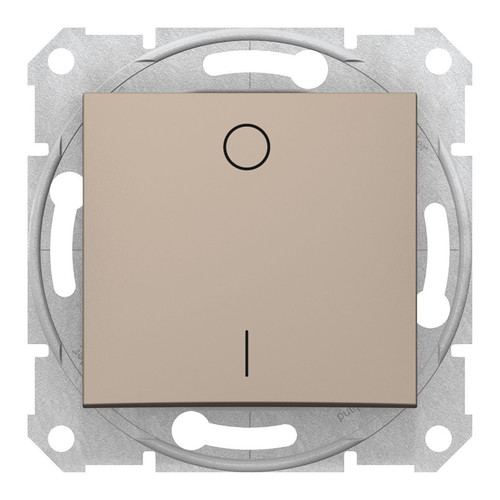 Выключатель 1-клавишный Schneider Electric SEDNA, скрытый монтаж, титан